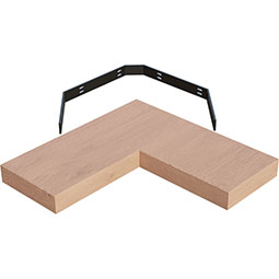 Brown Wood Products - BW01MFL103030-1 - Furniture Grade Corner Floating Shelf