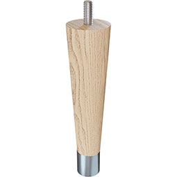 Brown Wood Products - BW01240006-6 - 1 1/2"W x 1 1/2"D x 6"H Round Tapered Leg with Ferrule