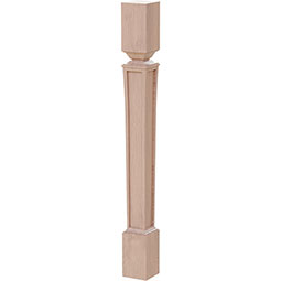 Brown Wood Products - BW01250210-1 - 3 1/2"W x 3 1/2"D x 35 1/4"H Nouveau Island Column