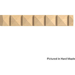 Brown Wood Products - BW01960716-1 - 92"L x 3/4"H x 1/4"T Pinnacle Light Rail Insert Moulding