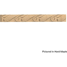Brown Wood Products - BW01960722-1 - 92"L x 3/4"H x 1/4"T Acanthus Light Rail Insert Moulding
