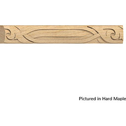Brown Wood Products - BW01960757-1 - 92"L x 3/4"H x 1/4"T Nouveau Light Rail Insert Moulding