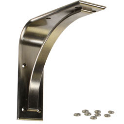 Asigma Designs - COR08X08BN - 2 1/2"W x 8"D x 8"H Simplicity Brushed Nickel Aluminum Bracket (Supports up to 250lbs.)