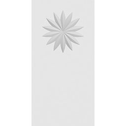Ekena Millwork - PBPFOS09 - Standard Foster Flower Plinth Block With Square Edge