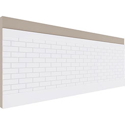Ekena Millwork - WPKSBK - Subway Brick PVC Wainscot Paneling Kit
