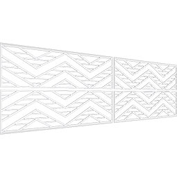 Ekena Millwork - WPKPGCT - Gilcrest PVC Fretwork Wainscot Wall Panel