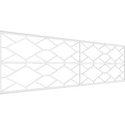 Ekena Millwork - WPKPHSN - Hudson PVC Fretwork Wainscot Wall Panel