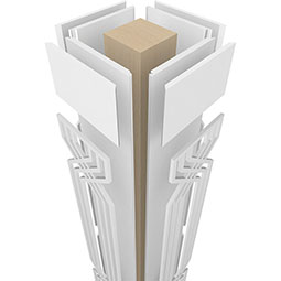 Ekena Millwork - CCENATL - Craftsman Classic Square Non-Tapered Atlas Fretwork Column