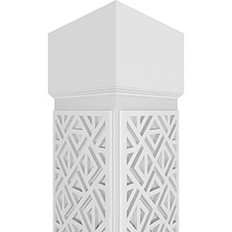Ekena Millwork - CCENMID - Craftsman Classic Square Non-Tapered Mid-Century Fretwork Column