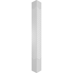 Ekena Millwork - CCENCVD - Craftsman Classic Square Non-Tapered Chevron Modern Fretwork Column