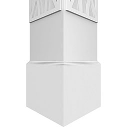 Ekena Millwork - CCENRIV - Craftsman Classic Square Non-Tapered Riviera Fretwork Column
