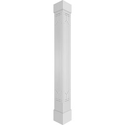 Ekena Millwork - CCENSHK - Craftsman Classic Square Non-Tapered Shaker Fretwork Column
