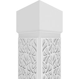 Ekena Millwork - CCENPSL - Craftsman Classic Square Non-Tapered Paisley Fretwork Column