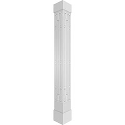Ekena Millwork - CCENHAS - Craftsman Classic Square Non-Tapered Hastings Fretwork Column