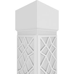 Ekena Millwork - CCENMSC - Craftsman Classic Square Non-Tapered Mosaic Fretwork Column