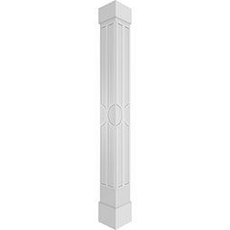 Ekena Millwork - CCENNVU - Craftsman Classic Square Non-Tapered Nouveau Fretwork Column