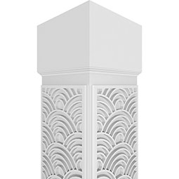 Ekena Millwork - CCENARD - Craftsman Classic Square Non-Tapered Art Deco Fretwork Column