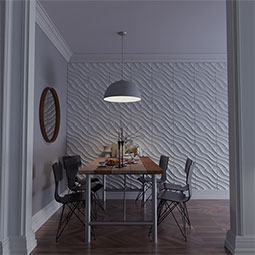 Ekena Millwork - WPMW - 19 5/8"W x 19 5/8"H Modern Wave EnduraWall Decorative 3D Wall Panel