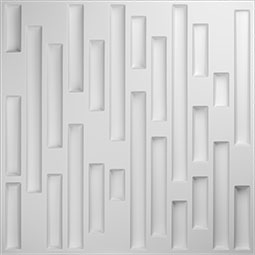 Ekena Millwork - WPSB - 19 5/8"W x 19 5/8"H Staggered Brick EnduraWall Decorative 3D Wall Panel