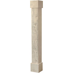 Fypon, Ltd. - CWEVFLTN - EverCedar Faux Wood-Grained Flat-Pack Square Non-Tapered Column Wrap
