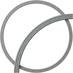 Ekena Millwork - CR39SI_P - 39"OD x 35 1/2"ID x 1 3/4"W x 1/2"P Sofia Ceiling Ring
