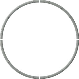 Ekena Millwork - CR57SE_P - 57 1/4"OD x 53 3/4"ID x 1 3/4"W x 1 1/4"P Seville Bead & Barrel Ceiling Ring