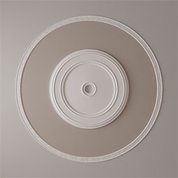 Ekena Millwork - CR73ME_P - 74 3/4"OD x 68 1/2"ID x 3 1/8"W x 1/2"P Medway Floral Ceiling Ring
