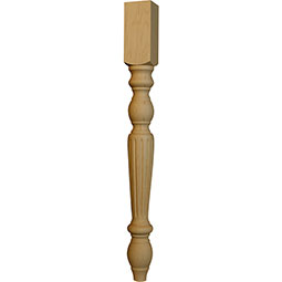 Osborne Wood Products, Inc. - OSDTLTF - Traditional Fluted Dining Table Leg