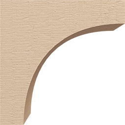 Ekena Millwork - CORURHUNS0102 - Series 1 Classic Huntington Rough Cedar Woodgrain TimberThane Corbel, Primed Tan