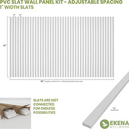 Ekena Millwork - SWP - Slat Wall PVC Wall Panel Kit