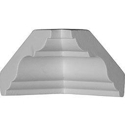 Ekena Millwork - MIC03X03PA - 3"P x 3"H Inside Corner for Palmetto Smooth Crown Moulding (matches moulding MLD03X03X04PA)