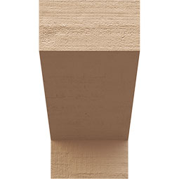 Ekena Millwork - RFTURCLE - Clemmons Rough Cedar Woodgrain TimberThane Rafter Tail, Primed Tan