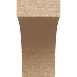 Ekena Millwork - RFTURHUN - Huntington Rough Cedar Woodgrain TimberThane Rafter Tail, Primed Tan