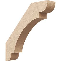 Ekena Millwork - BRCUROLY - Olympic Rough Cedar Woodgrain TimberThane Knee Brace
