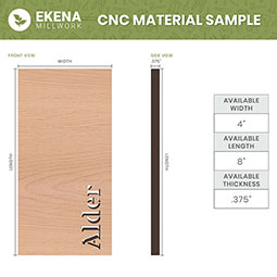 Ekena Millwork - CNC-SAMPLE - 4"W X 8"L CNC Material Sample