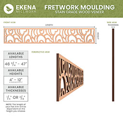Ekena Millwork - MLDTUL - Tulum Fretwork Moulding