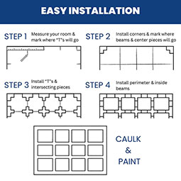 Ekena Millwork - CCKDI - DIY Coffered Ceiling Kit | Diamond Intersections