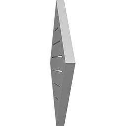 Ekena Millwork - GVSDI02 - Diamond Surface Mount Signature Urethane Gable Vent Functional Brickmould Frame, Primed Tan