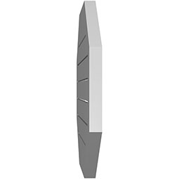 Ekena Millwork - GVSOC02 - Octagonal Surface Mount Signature Urethane Gable Vent Brickmould Frame, Primed Tan