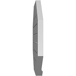 Ekena Millwork - GVSOC03 - Octagonal Surface Mount Signature Urethane Gable Vent Brickmould Sill Frame, Primed Tan
