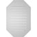Ekena Millwork - GVSOV01 - Vertical Elongated Octagon Surface Mount Signature Urethane Gable Vent Standard Frame, Primed Tan
