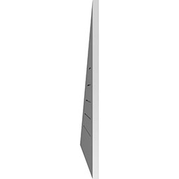Ekena Millwork - GVSRR01 - Right Triangle Right Side Surface Mount Signature Urethane Gable Vent Standard Frame, Primed Tan