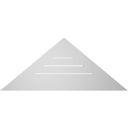 Ekena Millwork - GVSTR01 - Triangle Surface Mount Signature Urethane Gable Vent Standard Frame, Primed Tan
