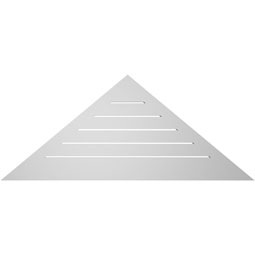 Ekena Millwork - GVSTR02 - Triangle Surface Mount Signature Urethane Gable Vent Brickmould Frame, Primed Tan