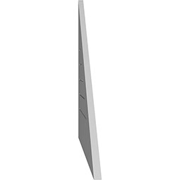 Ekena Millwork - GVSRL01 - Right Triangle Left Side Surface Mount Signature Urethane Gable Vent Standard Frame, Primed Tan