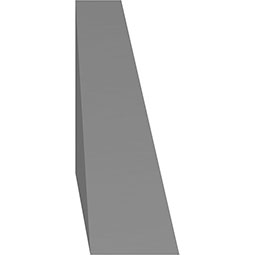 Ekena Millwork - GVSRL02 - Right Triangle Left Side Surface Mount Signature Urethane Gable Vent Brickmould Frame, Primed Tan