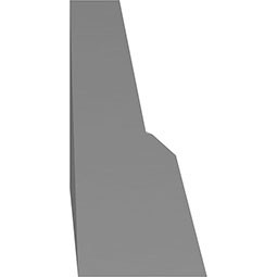 Ekena Millwork - GVSRL03 - Right Triangle Left Side Surface Mount Signature Urethane Gable Vent Brickmould Sill Frame, Primed Tan