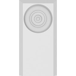 Ekena Millwork - PBSFOS03 - Standard Foster Bullseye Plinth Block with Beveled Edge