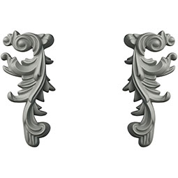 Ekena Millwork - ONL03X06X01RB-P - 3"W x 6 3/8"H x 7/8"P Robin Scroll Onlay (Sold as a Pair or Separately)