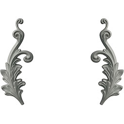 Ekena Millwork - ONL04X10X01RB-P - 3 5/8"W x 9 1/2"H x 7/8"P Robin Scroll Onlay (Sold as a Pair or Separately)